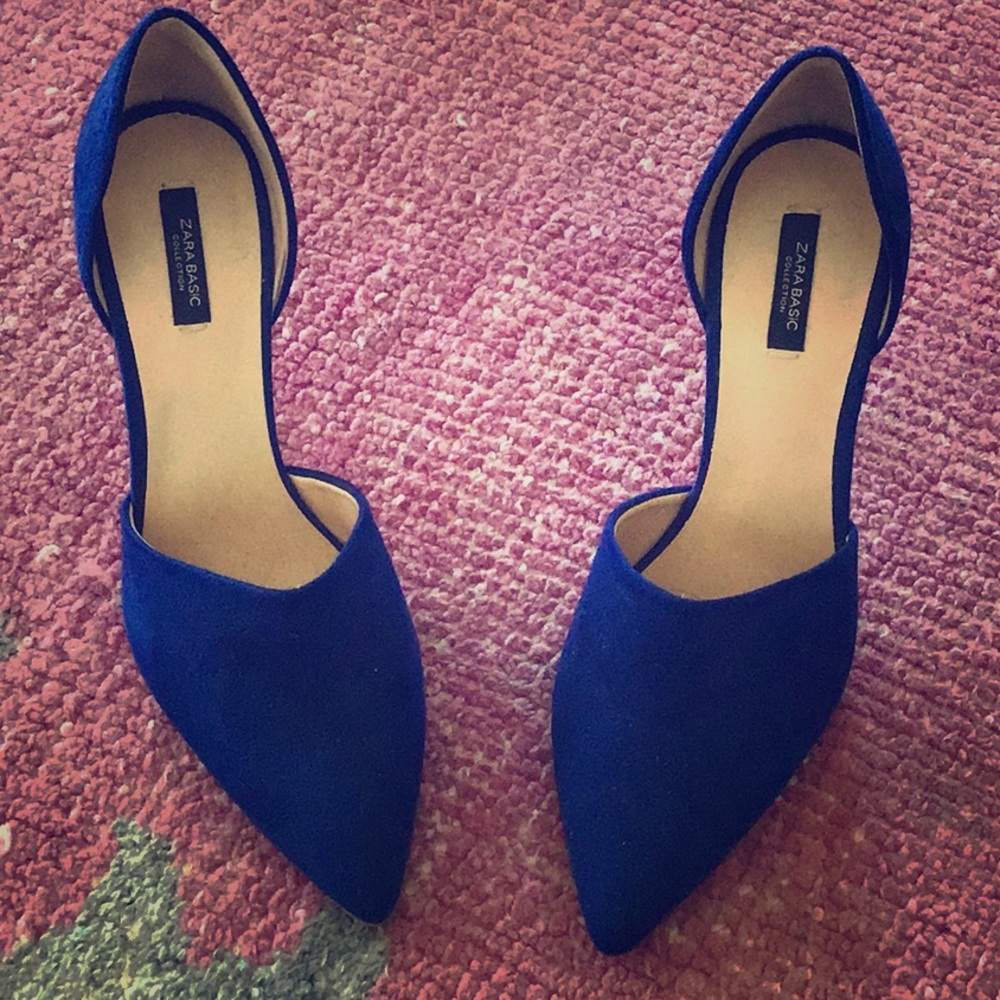 Zara Basic Collection Cobalt Heels - image 1